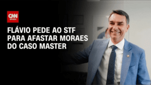 Flávio Bolsonaro pede para STF declarar Moraes suspeito para julgar Vorcaro e Master