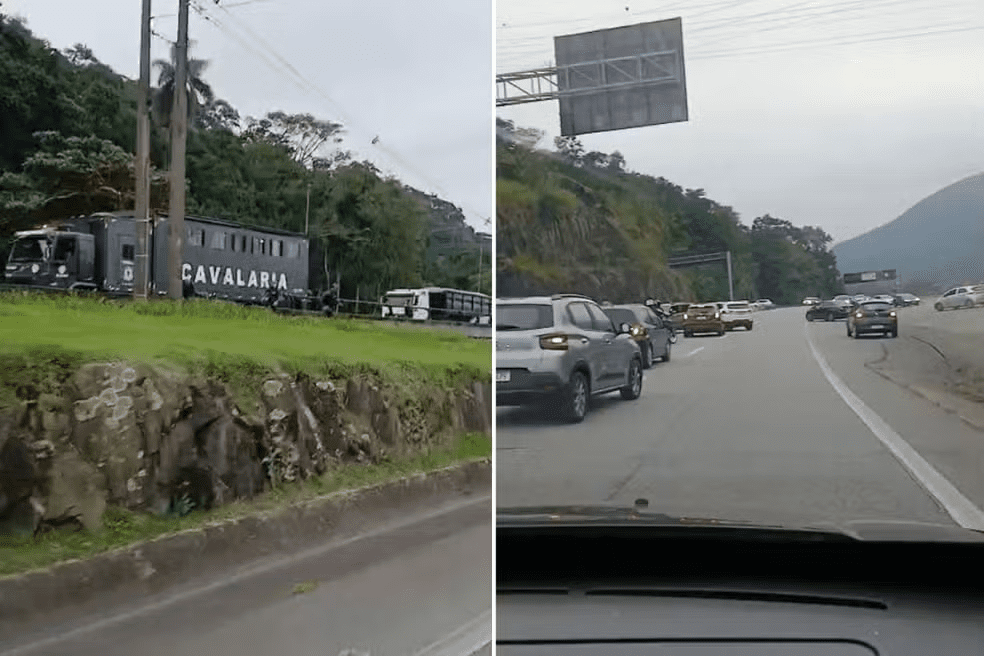Motoristas voltam na contramão com medo de criminosos na rodovia dos Imigrantes, SP