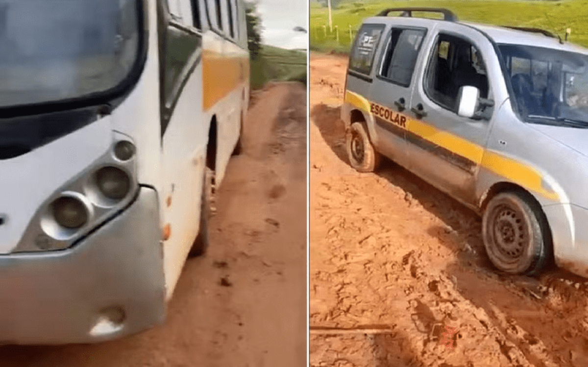 Estradas precárias impedem acesso à escola em Cambuci, no RJ